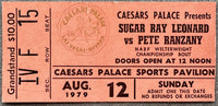 LEONARD, SUGAR RAY-PETE RANZANY STUBLESS ON SITE TICKET (1979)