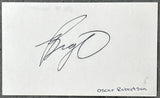 ROBERTSON, OSCAR SIGNED INDEX CARD (JSA)