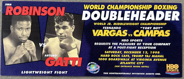 GATTI, ARTURO-IVAN ROBINSON POST FIGHT PARTY FULL TICKET (1998)