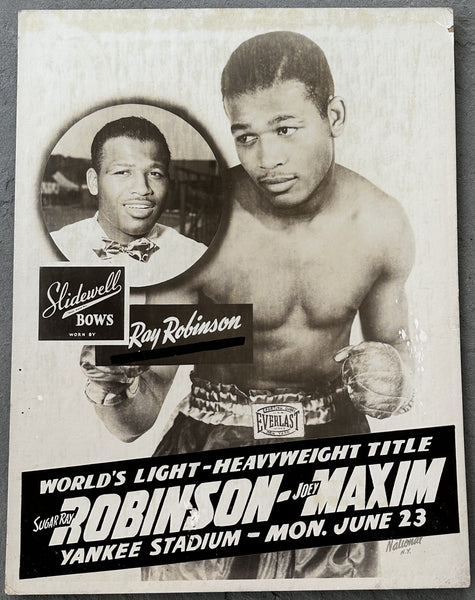 ROBINSON, SUGAR RAY-JOEY MAXIM ORIGINAL ADVERTISING POSTER (1952)