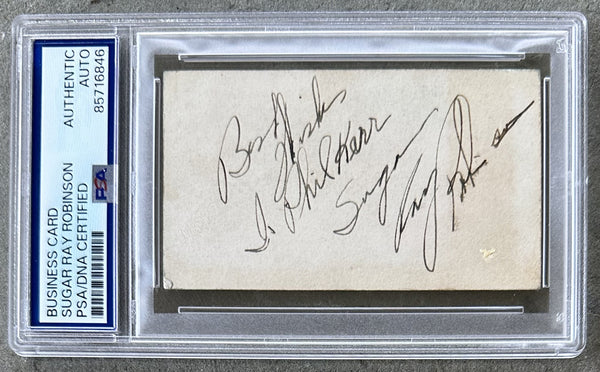 ROBINSON, SUGAR RAY INK SIGNATURE (PSA/DNA)