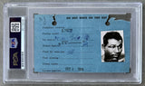 ROBINSON, SUGAR RAY SIGNED NEW YORK STATE LICENSE APPLICATION (1959-PSA/DNA)