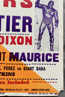 ROGERS, BUDDY-EDUARD CARPENTIER & BOBO BRAZIL & DORY DIXON vs. MAGNIFICENT MAURACE & HANDSOME JOHNNY BAREND ON SITE POSTER (1963)