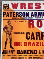 ROGERS, BUDDY-EDUARD CARPENTIER & BOBO BRAZIL & DORY DIXON vs. MAGNIFICENT MAURACE & HANDSOME JOHNNY BAREND ON SITE POSTER (1963)