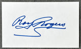 ROGERS, ROY SIGNED INDEX CARD (JSA)