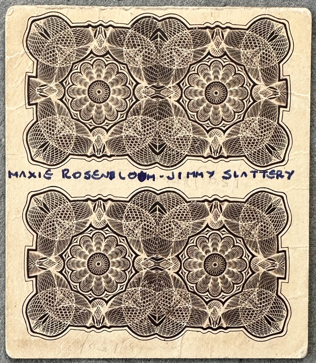 ROSENBLOOM, MAXIE-JIMMY SLATTERY TICKET STUB (1930) – JO Sports Inc.