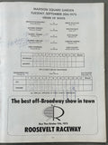 QUARRY, MIKE-MIKE ROSSMAN I OFFICIAL PROGRAM (1975-PLUS ALI-FRAZIER III CLOSED CIRCUIT)