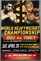 RUIZ, JOHNNY-JAMES "LIGHTS OUT" TONEY SIGNED ON SITE POSTER (2005-SIGNED BY BOTH)