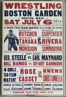 SAMMARTINO, BRUNO & VICTOR RIVERA & EDUARD CARPENTIER VS GORILLA MONSOON & TORU TANAKA & THE KENTUCKY BUTCHER ON SITE POSTER (1968)
