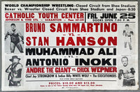 ALI, MUHAMMAD-ANTONIO INOKI & BRUNO SAMMARTINO-STAN HANSEN & CHUCK WEPNER-ANDRE THE GIANT CLOSED CIRCUIT POSTER (1976)