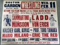 SAMMARTINO, BRUNO & GORILLA MONSOON VS ERNIE LADD & WALDO VON ERICH ON SITE POSTER (1970)