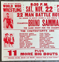 SAMMARTINO, BRUNO 22 MAN BATTLE ROYAL ON SITE POSTER (1975-MULLIGAN, ARION, PUTSKI, MONSOON, CALHOUN)