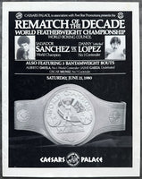 SANCHEZ, SALVADOR-DANNY "LITTLE RED" LOPEZ OFFICIAL PROGRAM (1980)