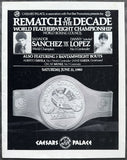 SANCHEZ, SALVADOR-DANNY "LITTLE RED" LOPEZ OFFICIAL PROGRAM (1980)