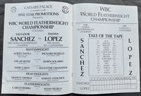 SANCHEZ, SALVADOR-DANNY "LITTLE RED" LOPEZ OFFICIAL PROGRAM (1980)