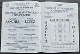 SANCHEZ, SALVADOR-DANNY "LITTLE RED" LOPEZ OFFICIAL PROGRAM (1980)
