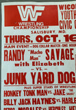 SAVAGE, RANDY "MACHO MAN"-JUNK YARD DOG ON SITE POSTER (1986)