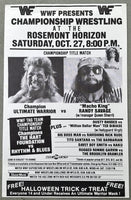 SAVAGE, RANDY "MACHO MAN"-ULTIMATE WARRIOR ON SITE POSTER (1990)