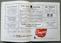 BASILIO, CARMEN-JOHNNY SAXTON SIGNED OFFICIAL PROGRAM (1956-SIGNED BY BOTH)