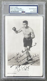 SCHMELING, MAX VINTAGE SIGNED REAL PHOTO POSTCARD (1934-PSA/DNA)
