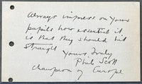 SCOTT, PHIL SIGNED ALBUM PAGE