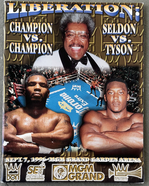TYSON, MIKE-BRUCE SELDON OFFICIAL PROGRAM (1996)