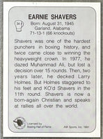 SHAVERS, EARNIE SIGNED AW HALL OF FAME BOXING CARD (1991)