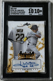 JUAN SOTO AUTOGRAPHED 2022 LEAF WELCOME TO SAN DIEGO CARD (SGC 10-10)