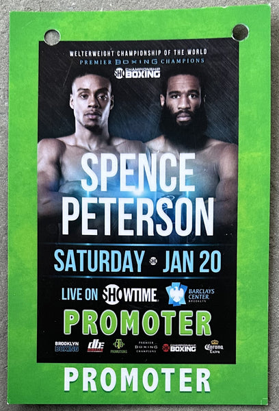 SPENCE, ERROL-LAMONT PETERSON ON SITE PROMOTER CREDENTIAL (2018)
