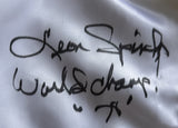 SPINKS, LEON SIGNED BOXING TRUNKS