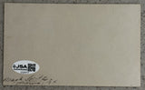 SPITZ, MARK SIGNED INDEX CARD (JSA)