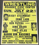 STEAMBOAT, RICKY-ERNIE LADD & KEN PATERA-DINO BRAVO & TONY ATLAS-BARON VON RASCHKE ON SITE POSTER (1979)