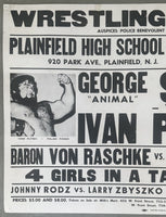 STEELE, GEORGE "THE ANIMAL"-IVAN PUTSKI ON SITE POSTER (1977)