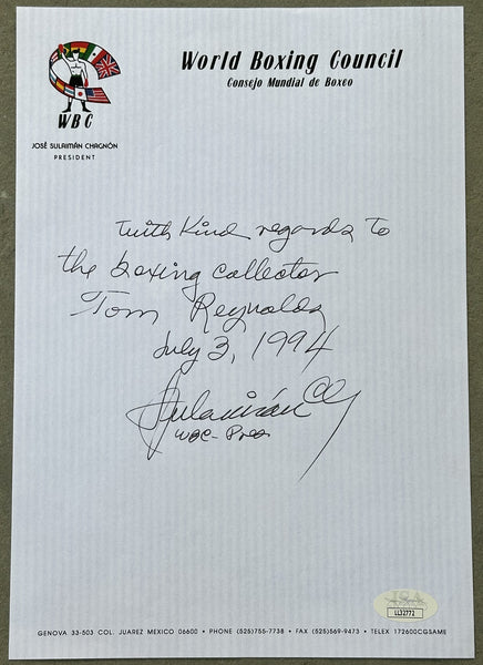 SULAIMAN, JOSE SIGNED NOTE (JSA)