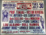 TANAKA, PROFESSOR-VICTOR RIVIERA & GEORGE "THE ANIMAL" STEELE-PETE SANCHEZ ON SITE POSTER (1968)