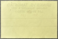 TYSON, MIKE-ALFONZO RATLIFF & MICHAEL SPINKS-STEFFAN TANGSTAD ORIGINAL CREDENTIAL (1986)