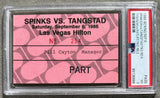 TYSON, MIKE-ALFONZO RATLIFF & MICHAEL SPINKS-STEFFAN TANGSTAD ORIGINAL CREDENTIAL (1986-PSA/DNA VG 3)
