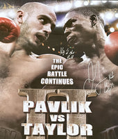 PAVLIK, KELLY-JERMAIN TAYLOR II SIGNED POSTER (2008-SIGNED BY BOTH-PSA/DNA)