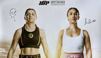 TAYLOR, KATIE-AMANDA SERRANO SIGNED ON SITE POSTER (2024-SIGNED BY BOTH-JSA)