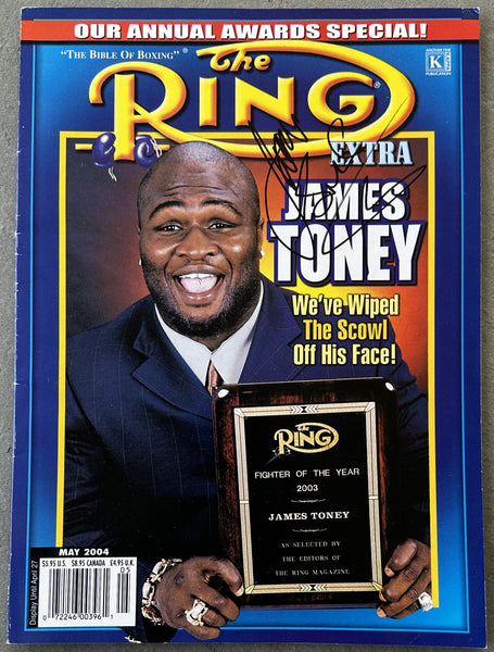 TONEY, JAMES "LIGHTS OUT" SIGNED RING MAGAZINE (MAY 2004)