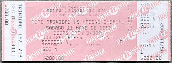 TRINIDAD, FELIX "TITO"-HACINE CHERIFI ON SITE FULL TICKET (2002)