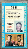 DE LA HOYA, OSCAR-FELIX TRINIDAD NEWS MEDIA CREDENTIAL(1999)