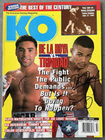 DE LA HOYA, OSCAR-FELIX TRINIDAD SIGNED KO MAGAZINE (1999-JSA)