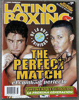 DE LA HOYA, OSCAR & FELIX TRINIDAD SIGNED LATINO BOXING MAGAZINE (1997-JSA)