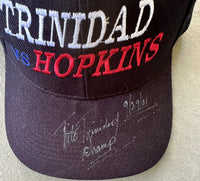 TRINIDAD, FELIX-BERNARD HOPKINS SIGNED SOUVENIR HAT (2001)
