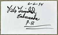 TRINIDAD, FELIX SIGNED INDEX CARD