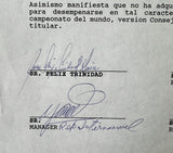 TRINIDAD, FELIX SIGNED COMMITMENT LETTER AGREEMENT WITH DON KING (1993-JSA)