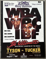 TYSON, MIKE-TONY TUCKER OFFICIAL PROGRAM (1987)