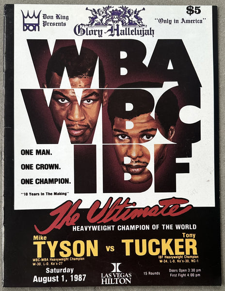 TYSON, MIKE-TONY TUCKER OFFICIAL PROGRAM (1987)