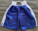 TUCKER, TONY T.N.T. SIGNED BOXING TRUNKS (SCHWARTZ SPORTS AUTHENTICATED)